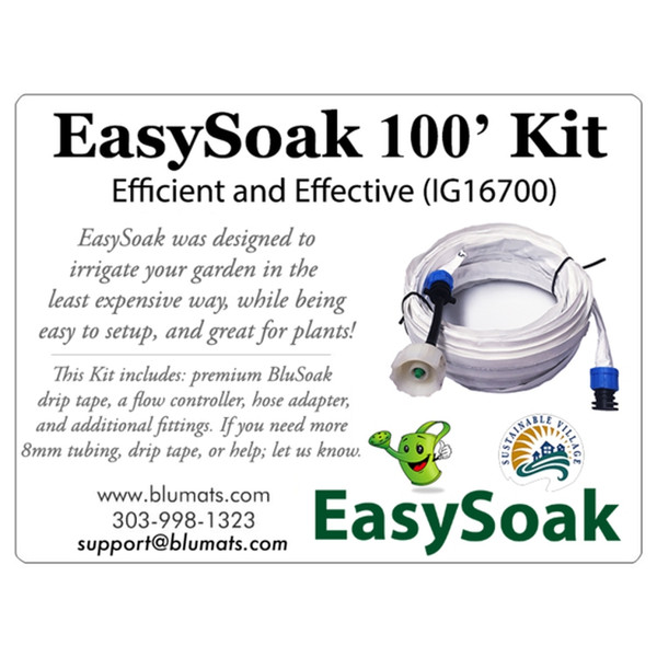 EasySoak 100' Garden Kit - Full Garden Hose System for Easy Watering 1